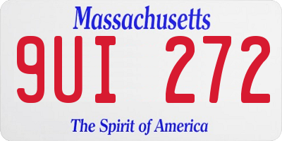 MA license plate 9UI272