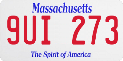 MA license plate 9UI273