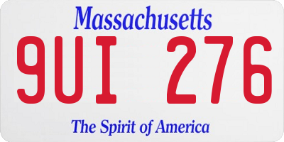 MA license plate 9UI276