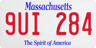 MA license plate 9UI284