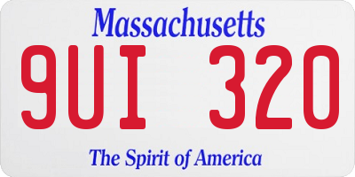 MA license plate 9UI320