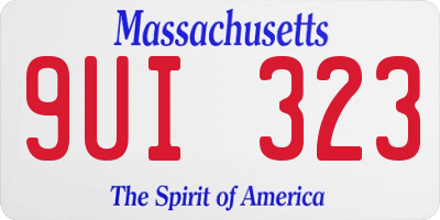 MA license plate 9UI323