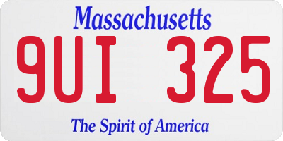 MA license plate 9UI325