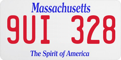 MA license plate 9UI328
