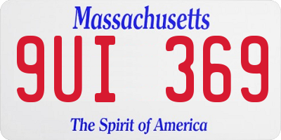 MA license plate 9UI369