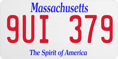 MA license plate 9UI379