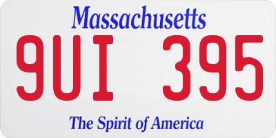 MA license plate 9UI395