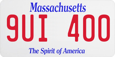 MA license plate 9UI400