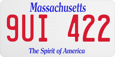 MA license plate 9UI422