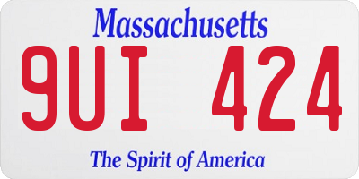MA license plate 9UI424