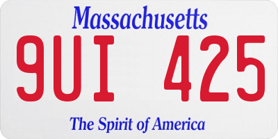 MA license plate 9UI425