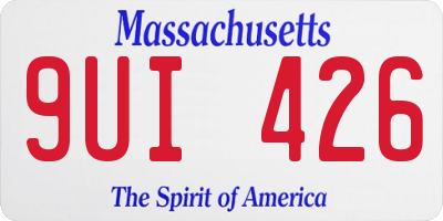 MA license plate 9UI426