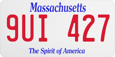 MA license plate 9UI427