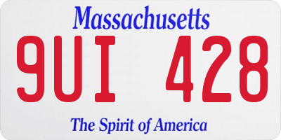 MA license plate 9UI428