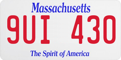 MA license plate 9UI430