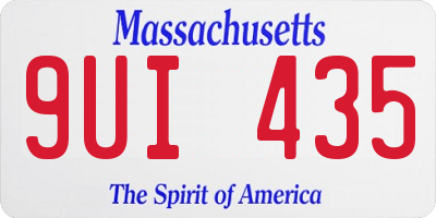 MA license plate 9UI435