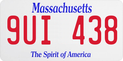 MA license plate 9UI438