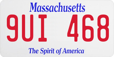 MA license plate 9UI468
