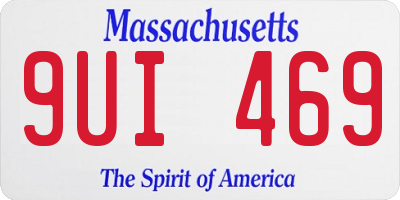 MA license plate 9UI469