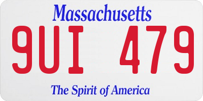 MA license plate 9UI479