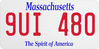 MA license plate 9UI480