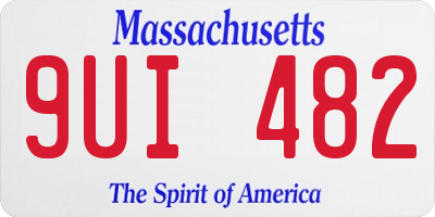 MA license plate 9UI482