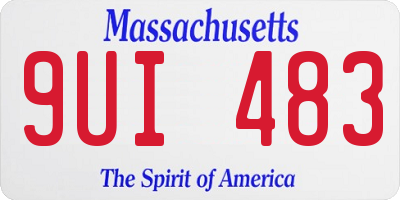 MA license plate 9UI483