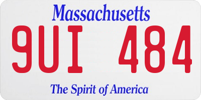 MA license plate 9UI484