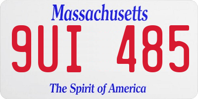 MA license plate 9UI485