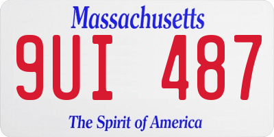 MA license plate 9UI487