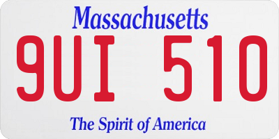 MA license plate 9UI510
