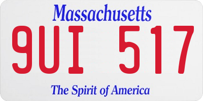 MA license plate 9UI517