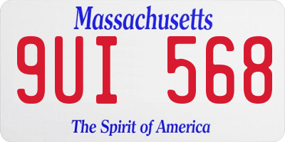 MA license plate 9UI568