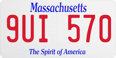 MA license plate 9UI570