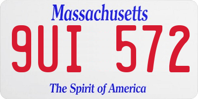 MA license plate 9UI572