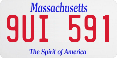 MA license plate 9UI591