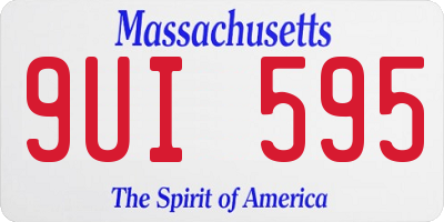 MA license plate 9UI595