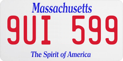 MA license plate 9UI599