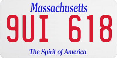 MA license plate 9UI618