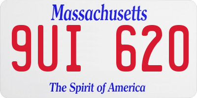 MA license plate 9UI620