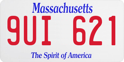 MA license plate 9UI621