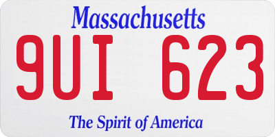 MA license plate 9UI623