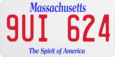MA license plate 9UI624