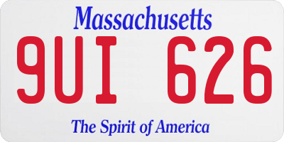 MA license plate 9UI626