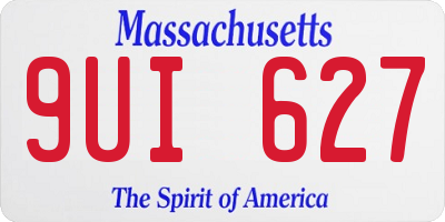 MA license plate 9UI627