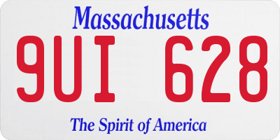MA license plate 9UI628