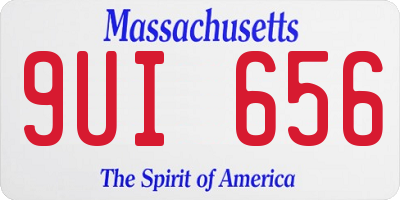 MA license plate 9UI656