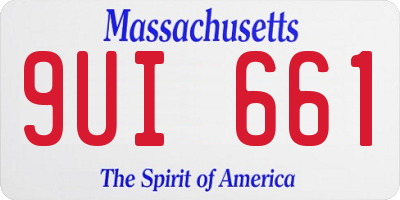 MA license plate 9UI661