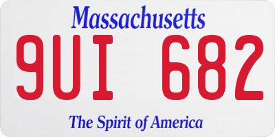 MA license plate 9UI682