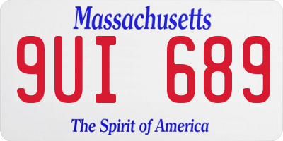 MA license plate 9UI689